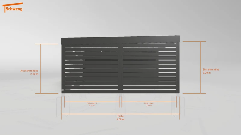 #DE Schweng Flachdachcarport C600 (ID zbwppv)