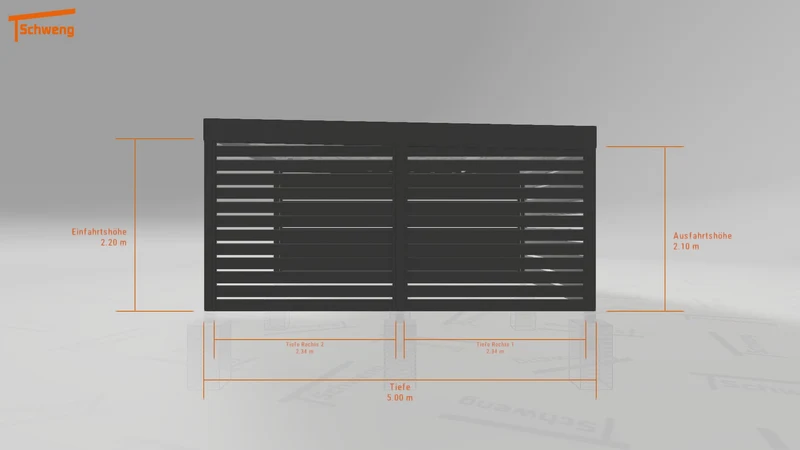 #DE Schweng Flachdachcarport C600 (ID zbwppv)