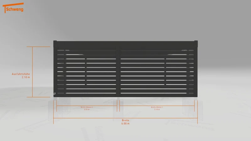 #DE Schweng Flachdachcarport C600+ (ID dvnj23) #MTG