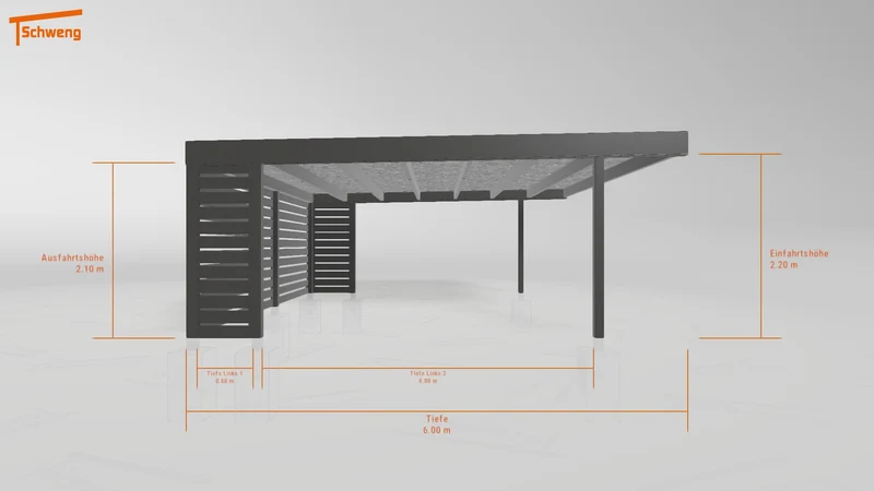 #DE Schweng Flachdachcarport C600+ (ID dvnj23) #MTG