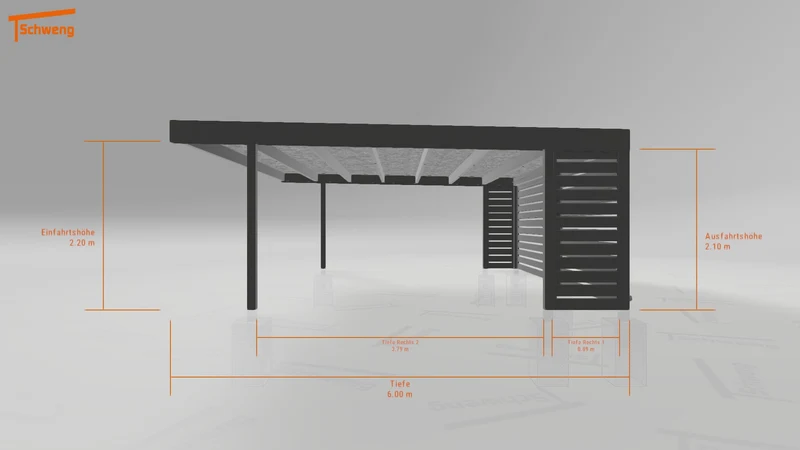 #DE Schweng Flachdachcarport C600+ (ID dvnj23) #MTG