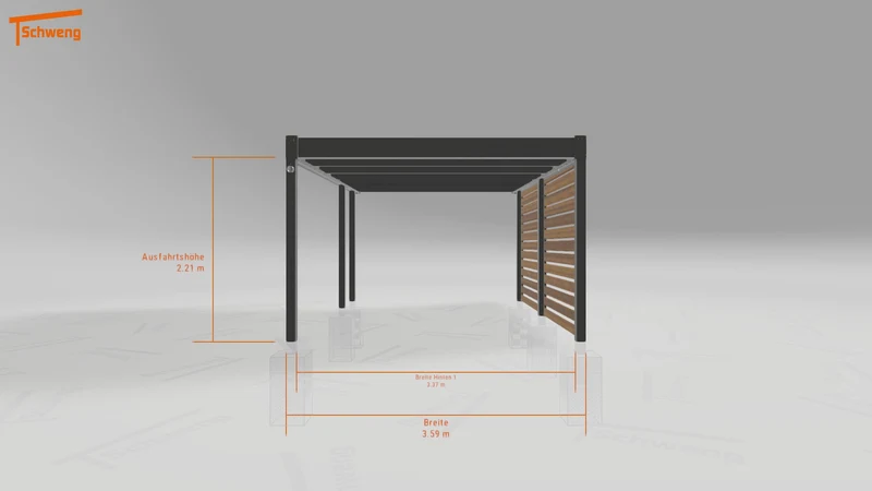 #DE Schweng Flachdachcarport C600 (ID pbpwkk) #MTG