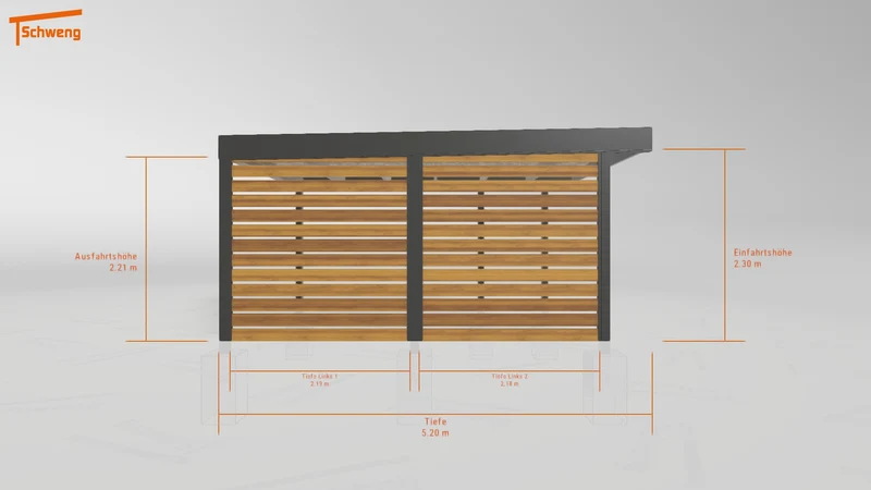 #DE Schweng Flachdachcarport C600 (ID pbpwkk) #MTG
