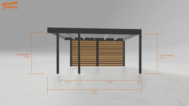 #DE Schweng Flachdachcarport C600 (ID pbpwkk) #MTG