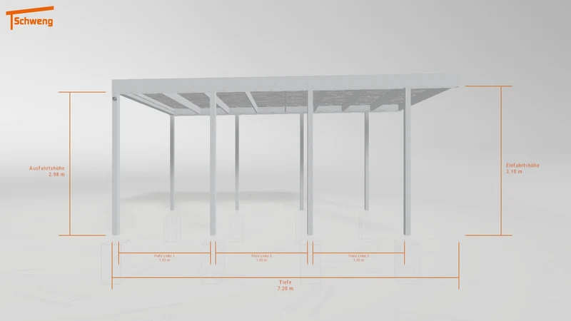 #DE Schweng Flachdachcarport C600 (ID rjnmqd)