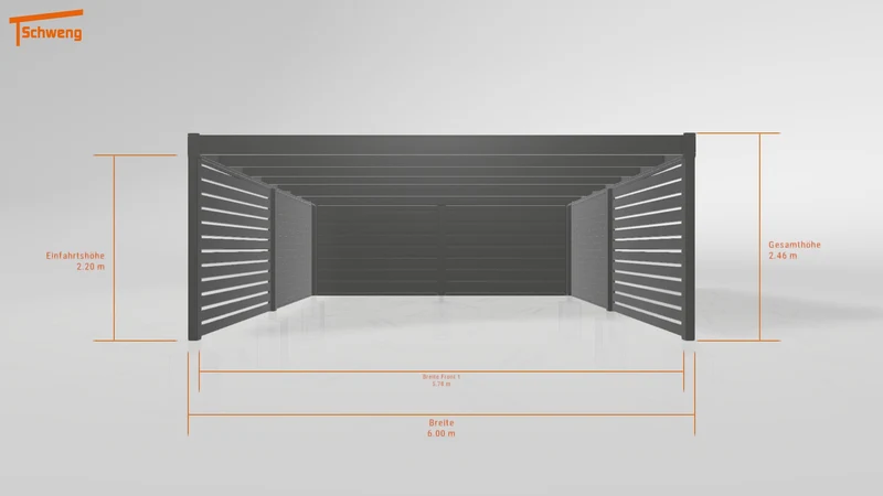 #DE Schweng Flachdachcarport C600+ (ID dvnj4b)