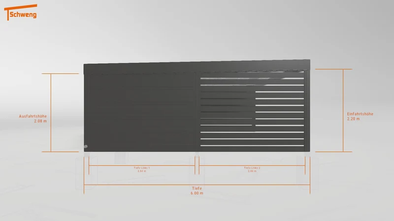 #DE Schweng Flachdachcarport C600+ (ID dvnj4b)