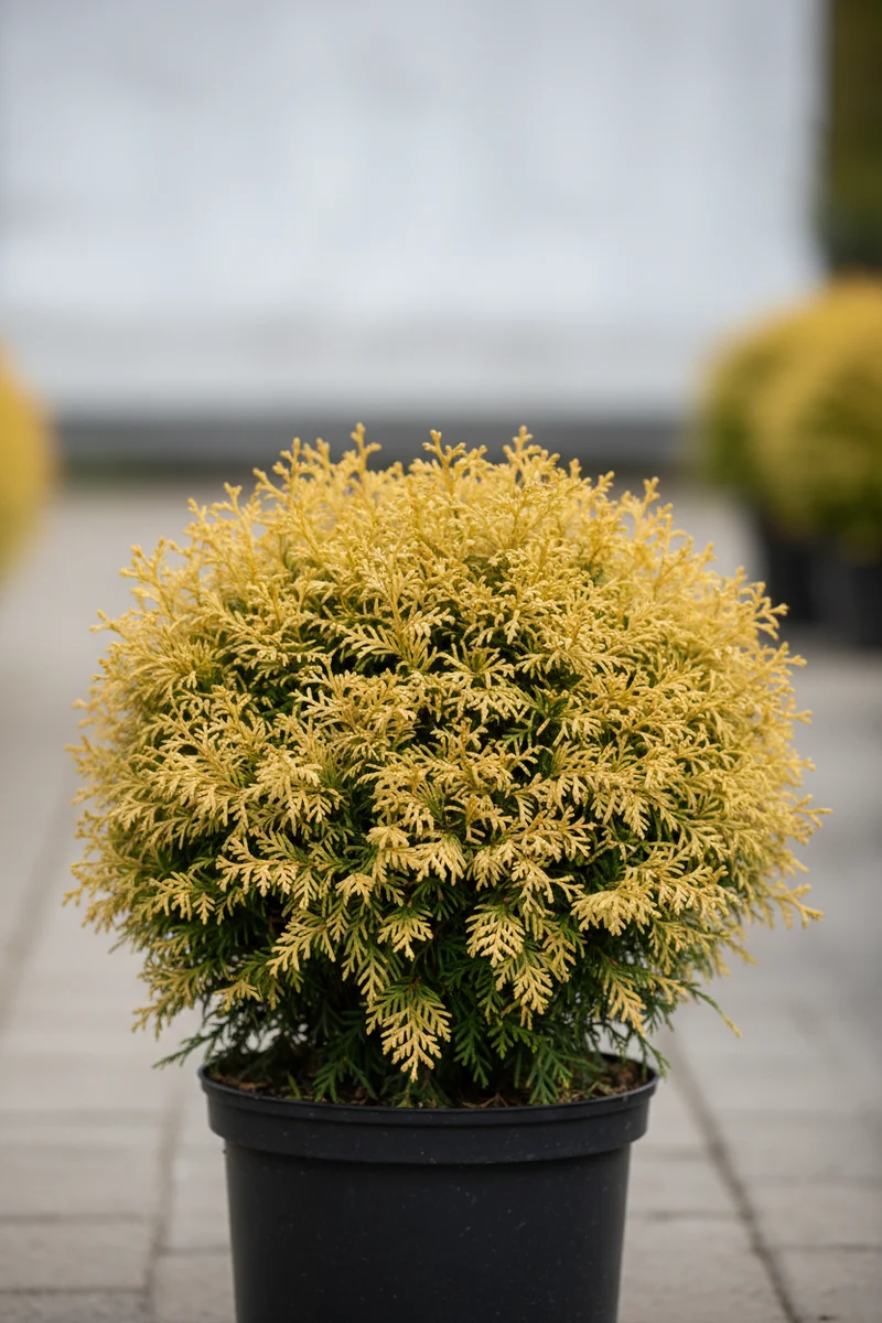 Gelber Zwerg-Lebensbaum 'Aurea Nana' / Thuja occidentalis 'Aurea Nana'