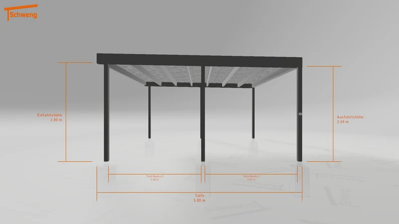 #DE Schweng Flachdachcarport C600+ (ID rjn7z9) #MTG