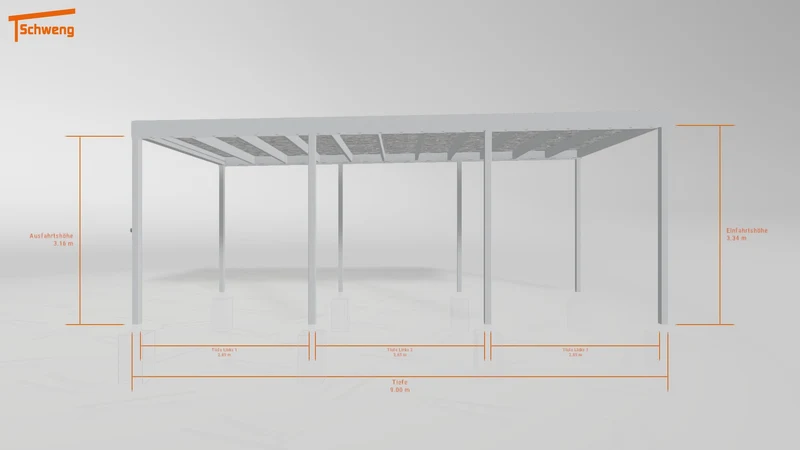#DE Schweng Flachdachcarport C600+ (ID v47wr7)