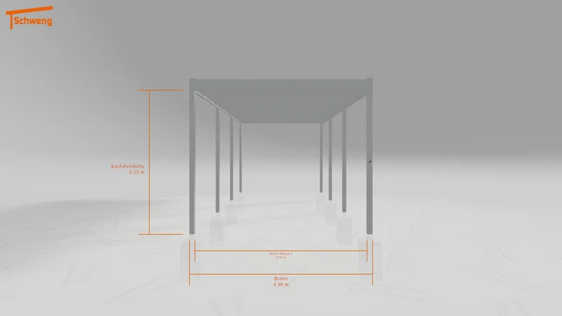 #DE Schweng Flachdachcarport C600 (ID pbpyjq)