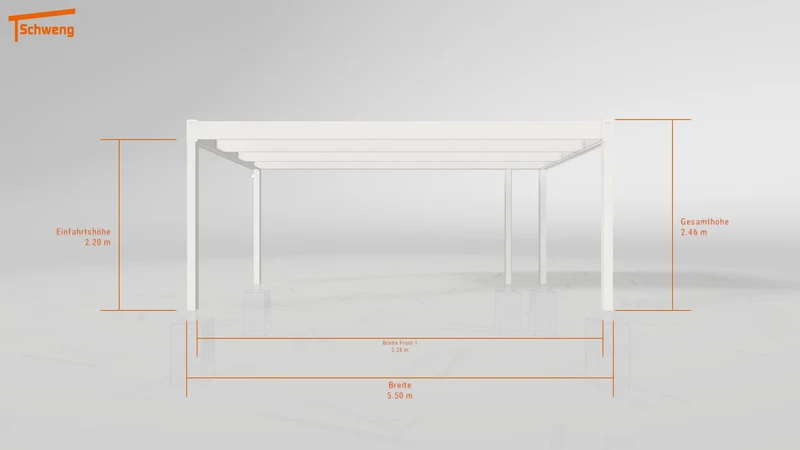 #DE Schweng Flachdachcarport C600 (ID 77bkk7)