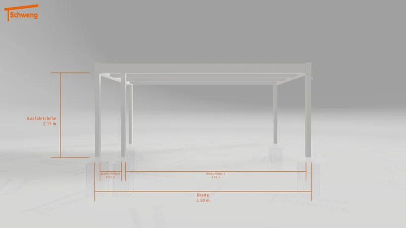 #DE Schweng Flachdachcarport C600 (ID 77bkk7)