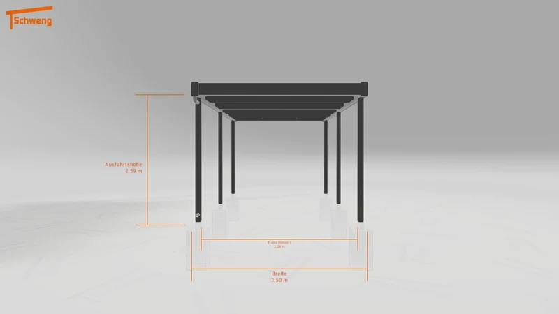 #DE Schweng Flachdachcarport C600 (ID ygjvwr)
