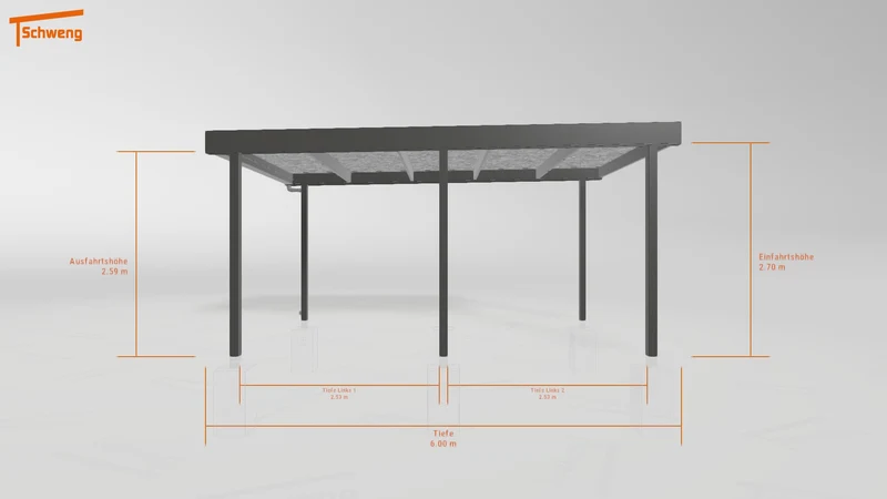 #DE Schweng Flachdachcarport C600 (ID ygjvwr)