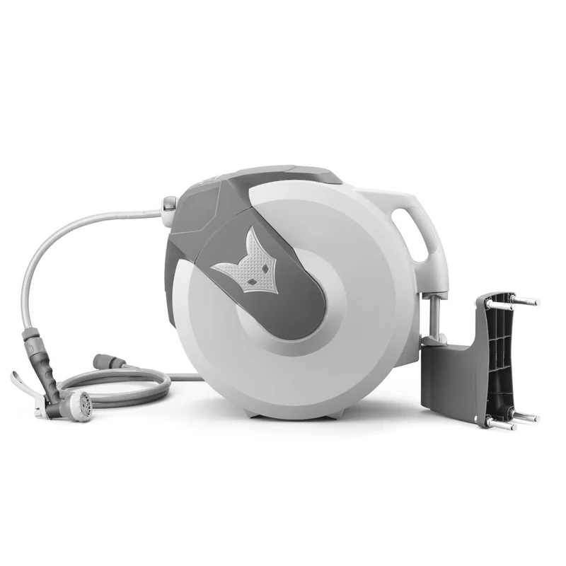 B-WARE FUXTEC Wasserschlauchaufroller 20m rund FX-WSA20G Grau