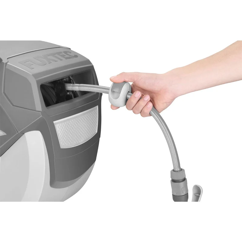B-WARE FUXTEC Wasserschlauchaufroller 20m rund FX-WSA20G Grau