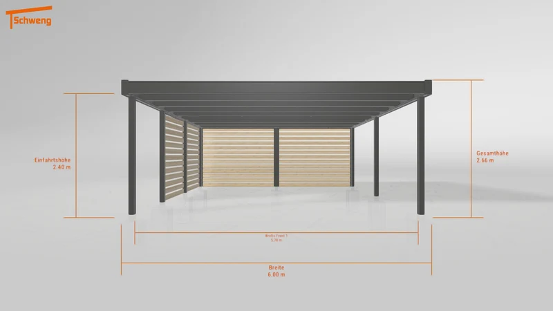 #DE Schweng Flachdachcarport C600+ (ID ygjb27) #MTG
