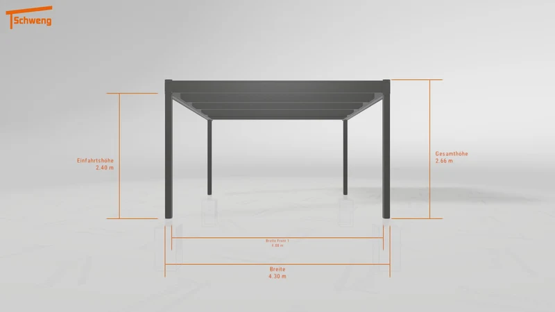 #DE Schweng Flachdachcarport C600 (ID n5mrng)