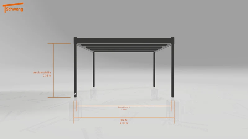 #DE Schweng Flachdachcarport C600 (ID n5mrng)