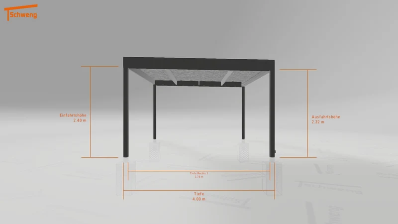 #DE Schweng Flachdachcarport C600 (ID n5mrng)