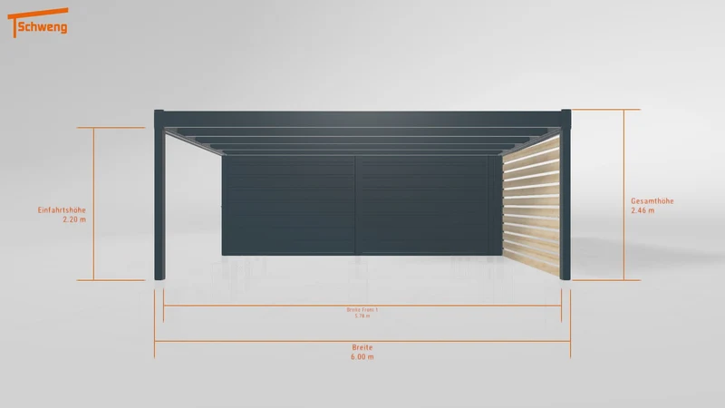 #DE Schweng Flachdachcarport C600+ (ID v47wpq)