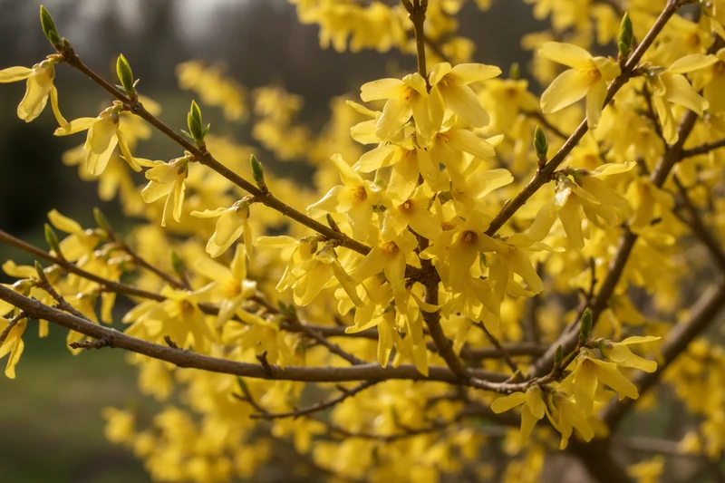 Forsythie 'Lynwood' / Forsythia x intermedia 'Lynwood'