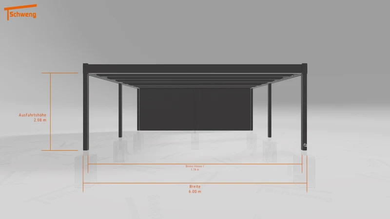 #DE Schweng Flachdachcarport C600+ (ID 85pgb7)