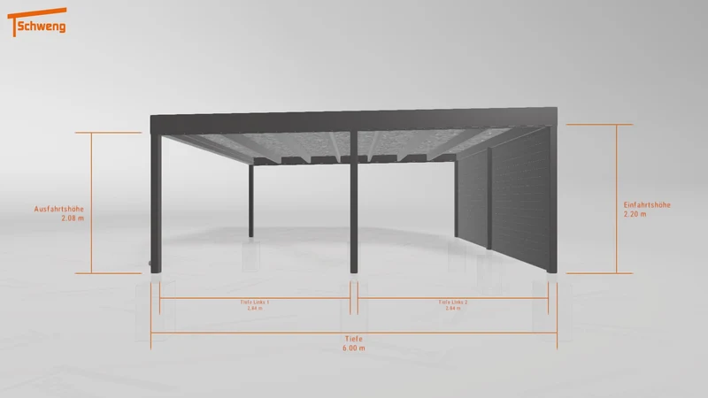 #DE Schweng Flachdachcarport C600+ (ID 85pgb7)