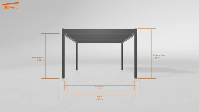 #DE Schweng Flachdachcarport C600 (ID ygj9dz)