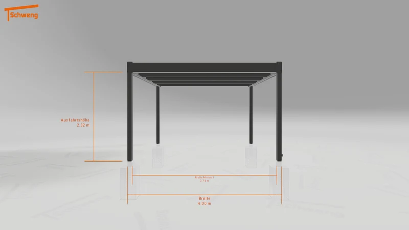 #DE Schweng Flachdachcarport C600 (ID ygj9dz)