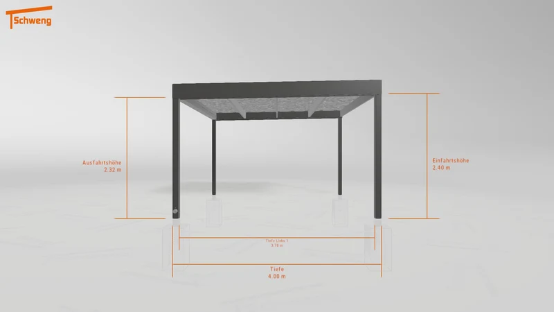 #DE Schweng Flachdachcarport C600 (ID ygj9dz)