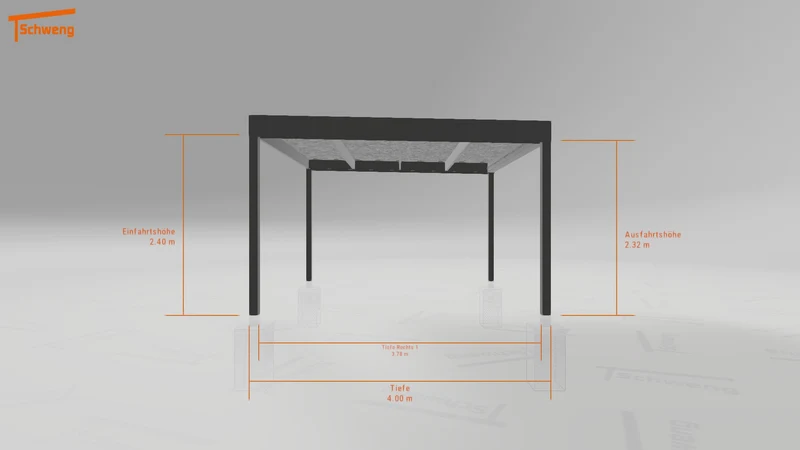 #DE Schweng Flachdachcarport C600 (ID ygj9dz)