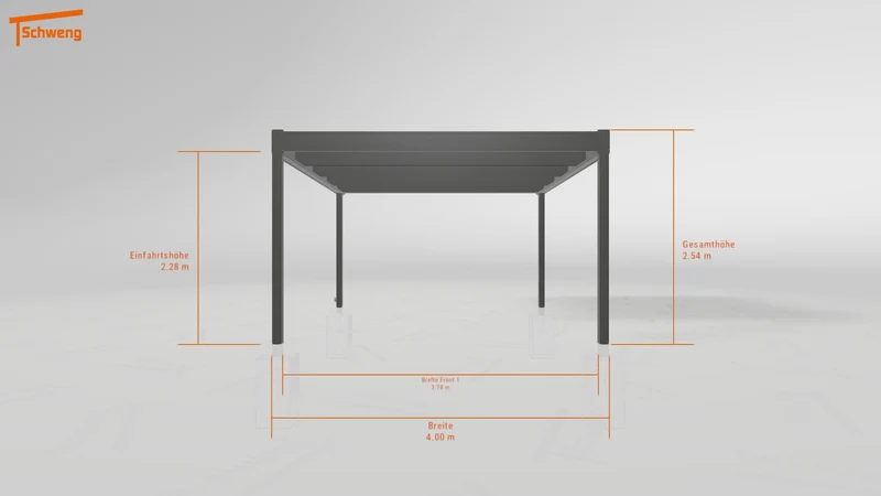 #DE Schweng Flachdachcarport C600 (ID bkpmym)