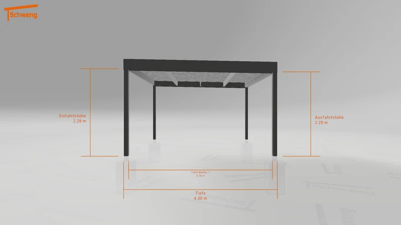 #DE Schweng Flachdachcarport C600 (ID bkpmym)