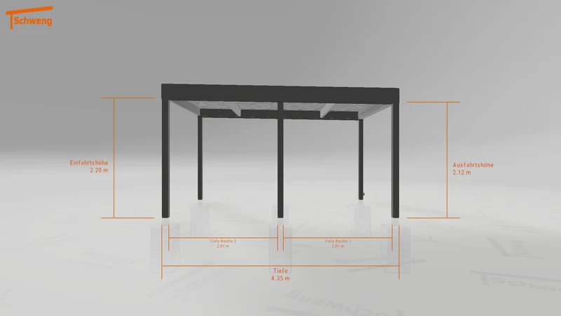 #DE Schweng Flachdachcarport C600 (ID 85pg8r)