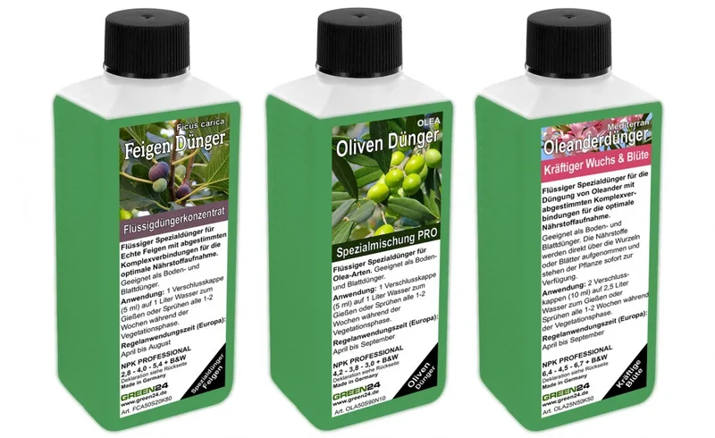 Mediterrane Plantage-Düngerset · 3 × 250 ml