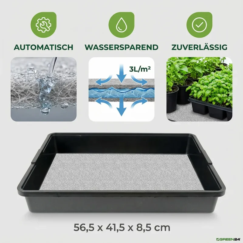XL565 Bewässerungsset – Wanne mit Kapillarmatte