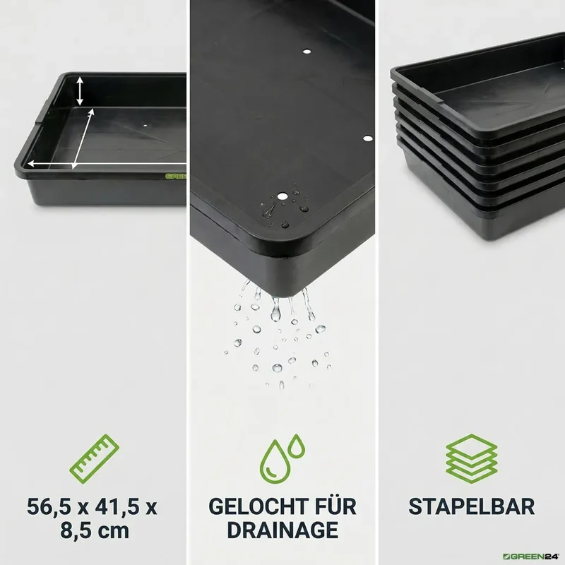 XL565G Wanne gelocht – 56,5 × 41,5 cm