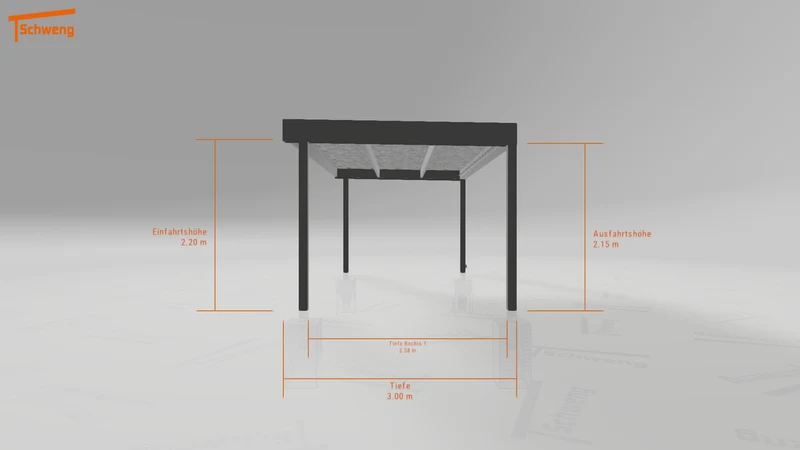 #DE Schweng Flachdachcarport C600 (ID x78p29)