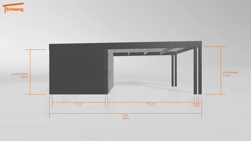 #AT Schweng Flachdachcarport C600 (ID rjn8mg)