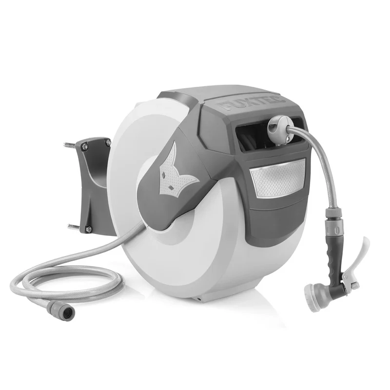B-WARE FUXTEC Wasserschlauchaufroller 30m rund FX-WSA30G Grau