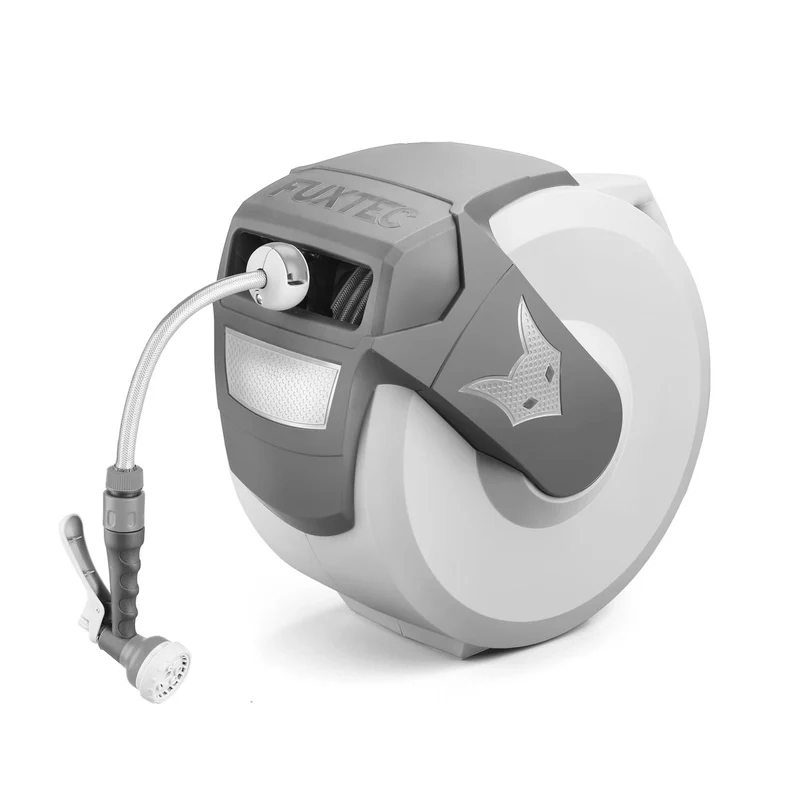 B-WARE FUXTEC Wasserschlauchaufroller 30m rund FX-WSA30G Grau