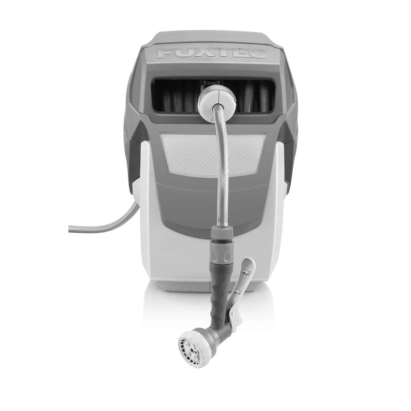 B-WARE FUXTEC Wasserschlauchaufroller 30m rund FX-WSA30G Grau
