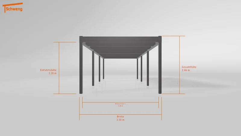 #DE Schweng Flachdachcarport C600 (ID jj8yjq)