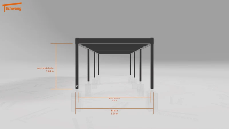 #DE Schweng Flachdachcarport C600 (ID jj8yjq)