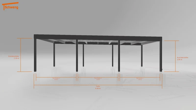#DE Schweng Flachdachcarport C600 (ID jj8yjq)