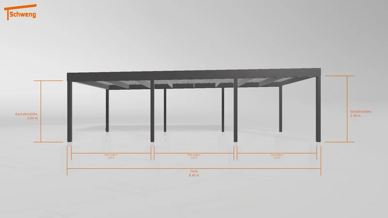 #DE Schweng Flachdachcarport C600 (ID x78gby)