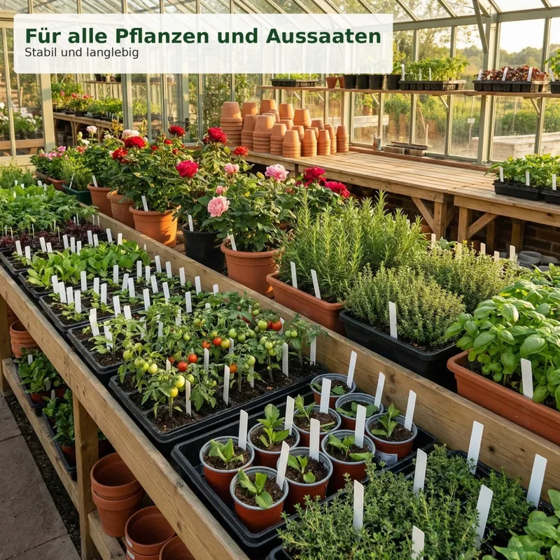 Weiße Stecketiketten – Größen und Packungen