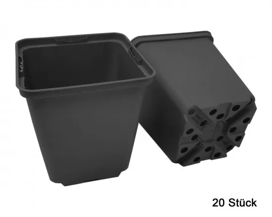 Vierkant-Anzuchttöpfe aus PP – 5 Größen, 6 Packungen